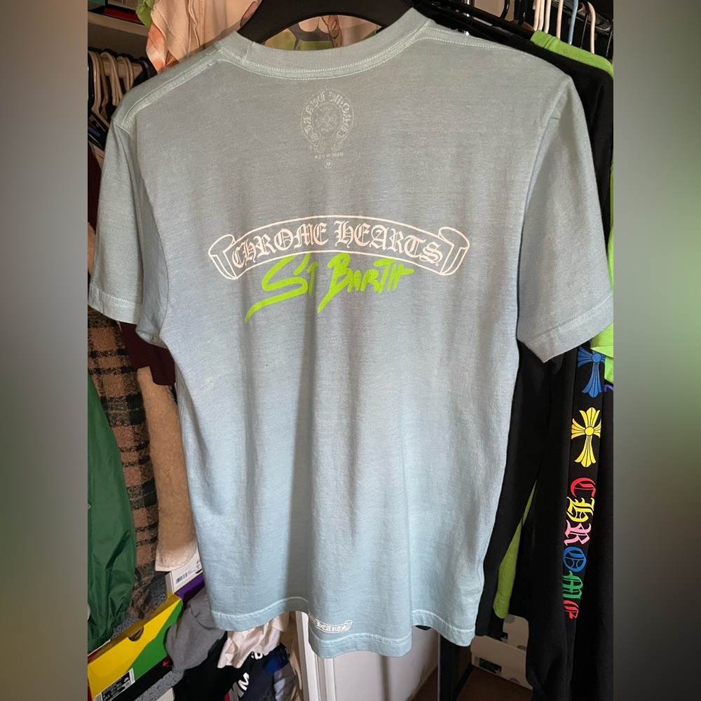 Chrome Hearts Sky Blue Tee with White Accents